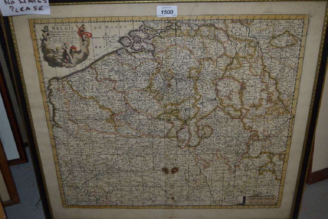 17th / 18th Century map of Belgium, 20.5ins x 24ins (1 of 1)