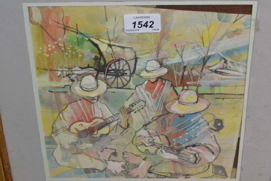 Hugo Bogado Barrios, watercolour, three Ecuadorian (1 of 1)