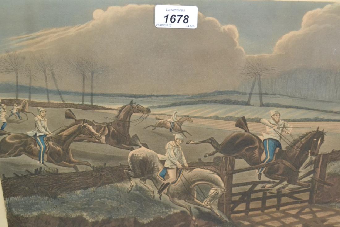 Set of four framed handcoloured engravings, the last (1 of 1)