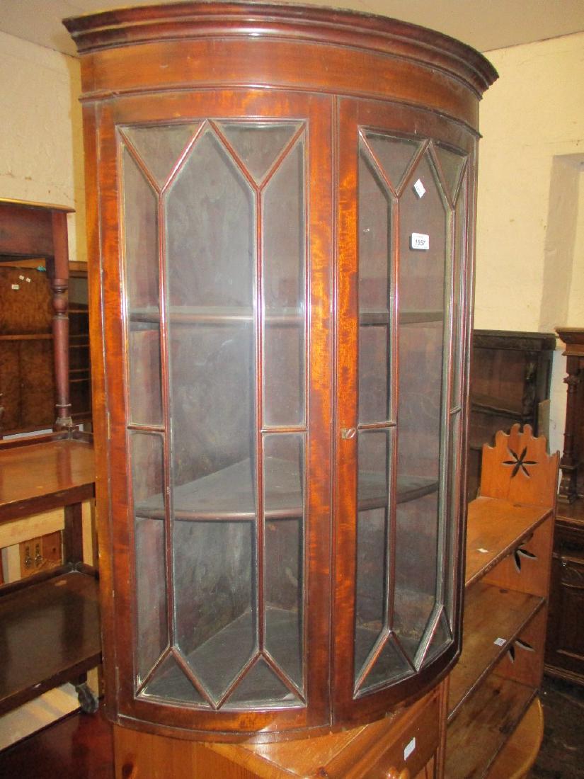 Edwardian Mahogany Bow Front Hanging Corner Cabinet Sep 06 2018