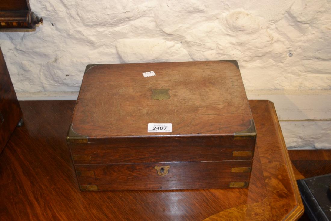 19th Century rosewood dressing case (interior at fault) (1 of 1)