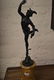 19th Century dark patinated bronze figure of Mercury