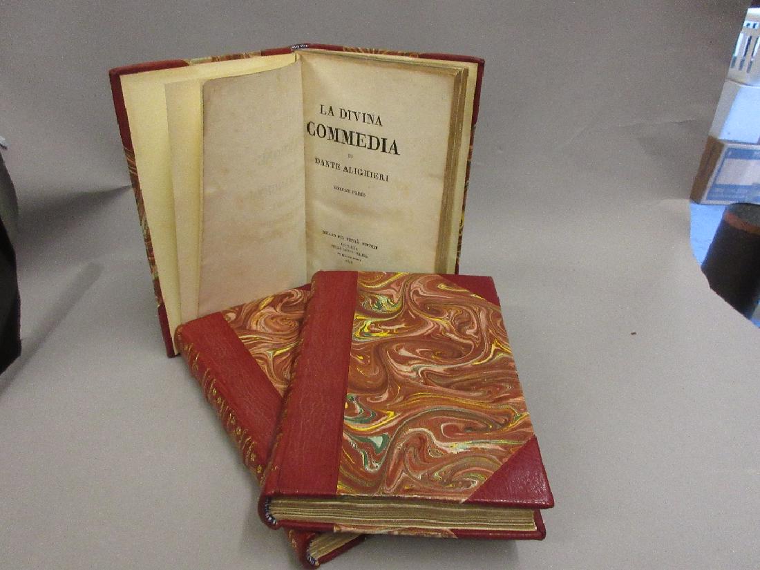 Three volumes ' La Divina Commedia ' by Dante Alighieri (1 of 1)