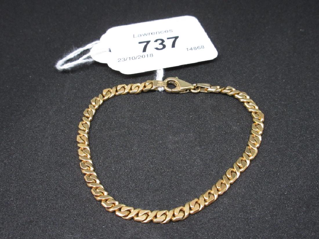Modern 9ct gold stylised link design bracelet (1 of 1)