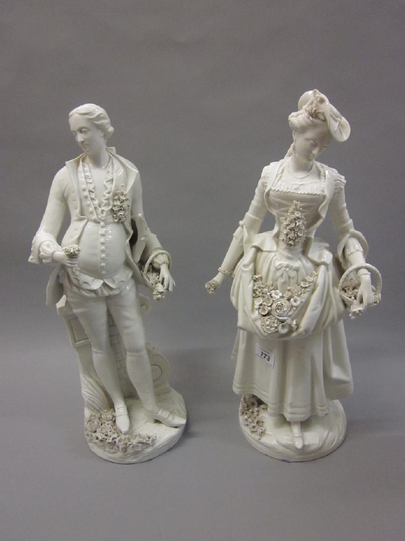 Pair of large 19th Century Continental porcelain white (1 of 1)