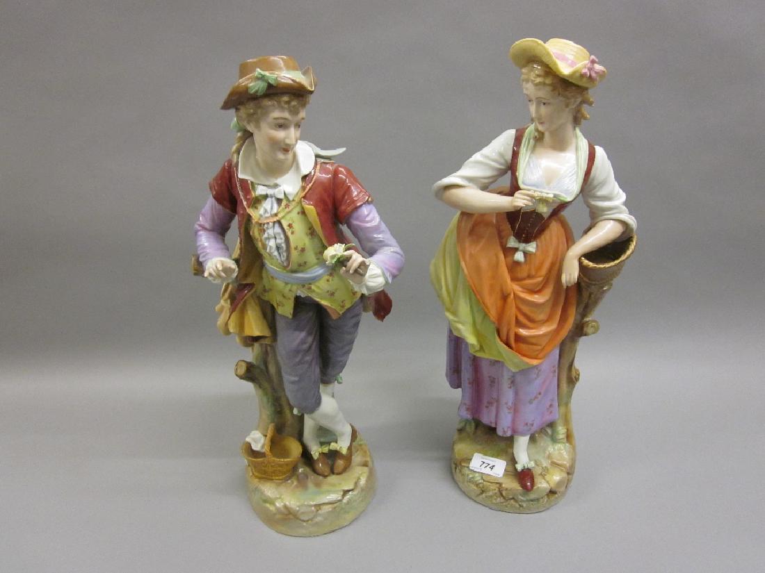 Pair of large late 19th Century Continental porcelain (1 of 1)