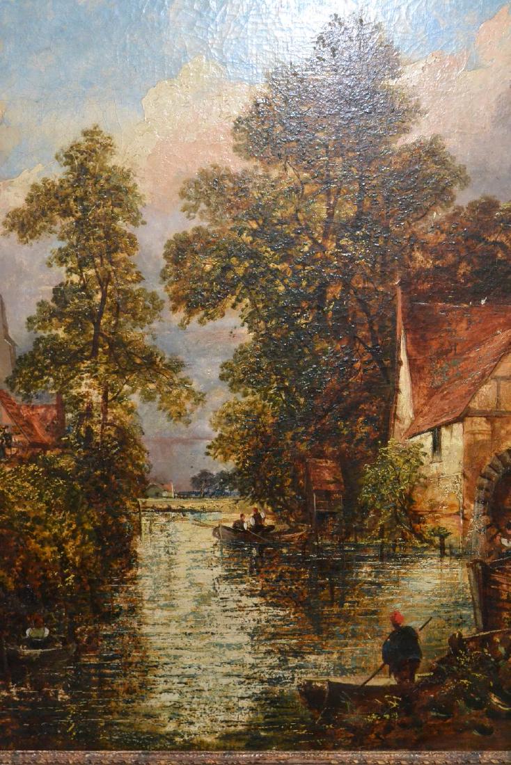 After John Constable, 19th Century oil on canvas, view: After John Constable, 19th Century oil on canvas, view at Flatford, 39.5ins x 34ins, gilt framed