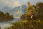 F. Hider, oil on canvas, Highland river landscape,