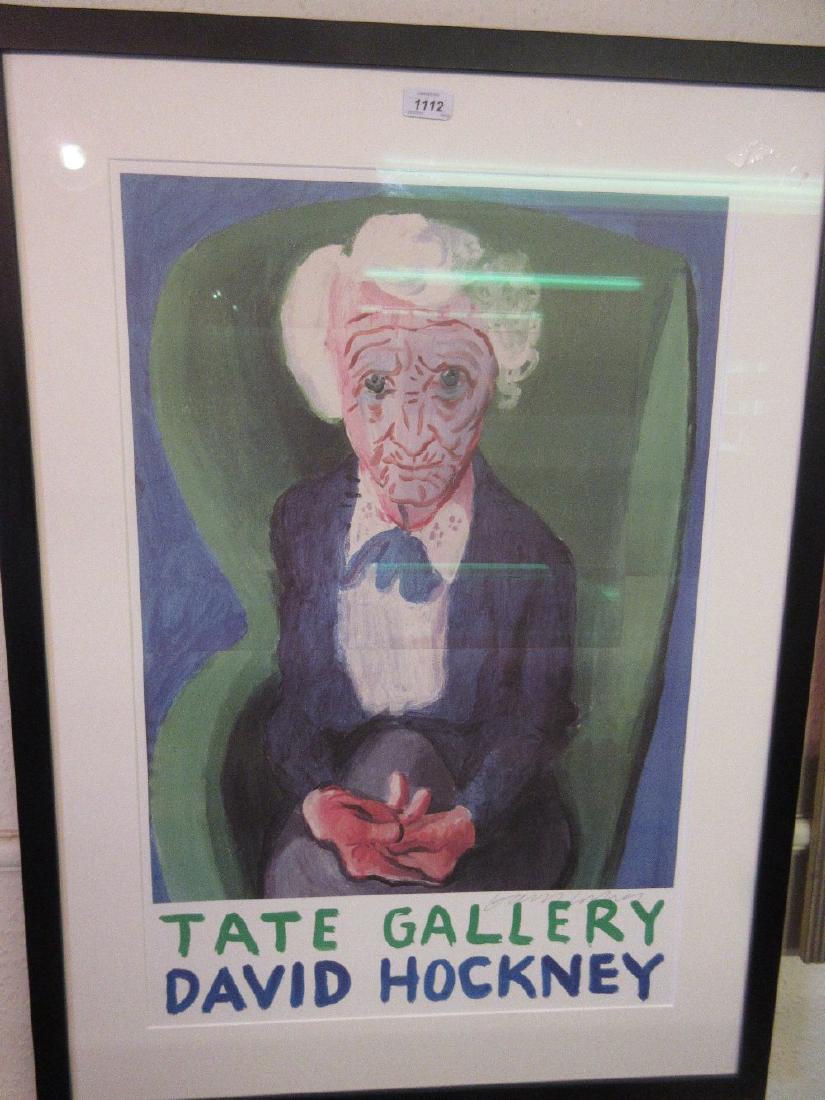 David Hockney, Limited Edition signed poster of his: David Hockney, Limited Edition signed poster of his mother, published by The Daily Mail in 1988, together with a letter of authenticity, framed