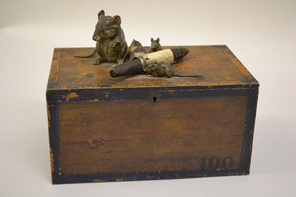 Unusual 19th Century Austrian cold painted bronze cigar (1 of 2)