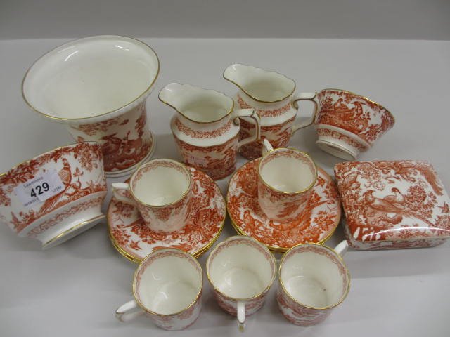 Royal Crown Derby red Aves pattern coffee service (1 of 1)