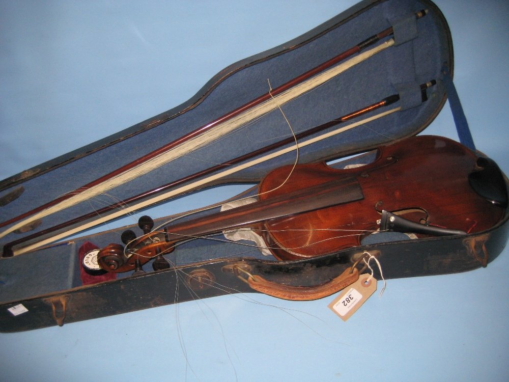 Violin with one piece back labelled Joseph Klotz, in a (1 of 1)