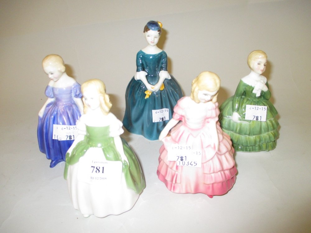 Group of five Royal Doulton figures, ' Marie ' HN1370, (1 of 1)