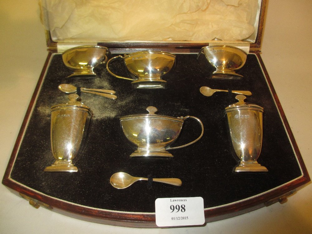 20th Century cased Birmingham silver six piece (1 of 1)