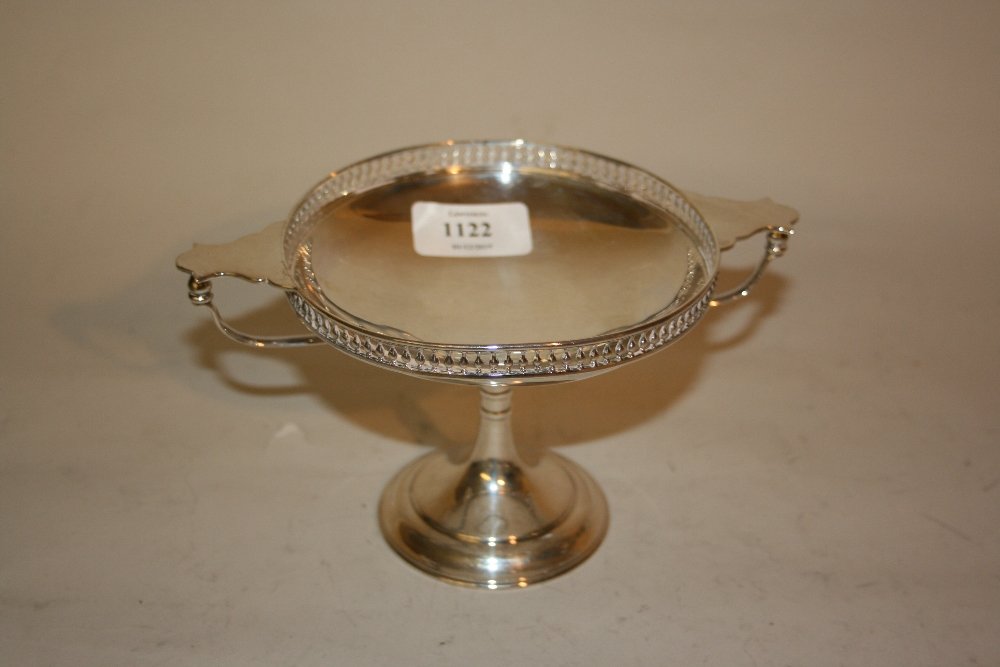 Sheffield silver two handled pedestal tazza with (1 of 1)