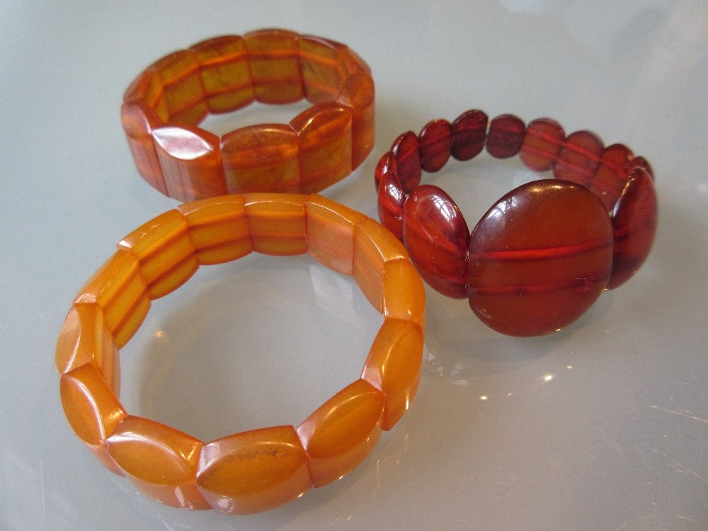 Group of three various amber bracelets (1 of 1)
