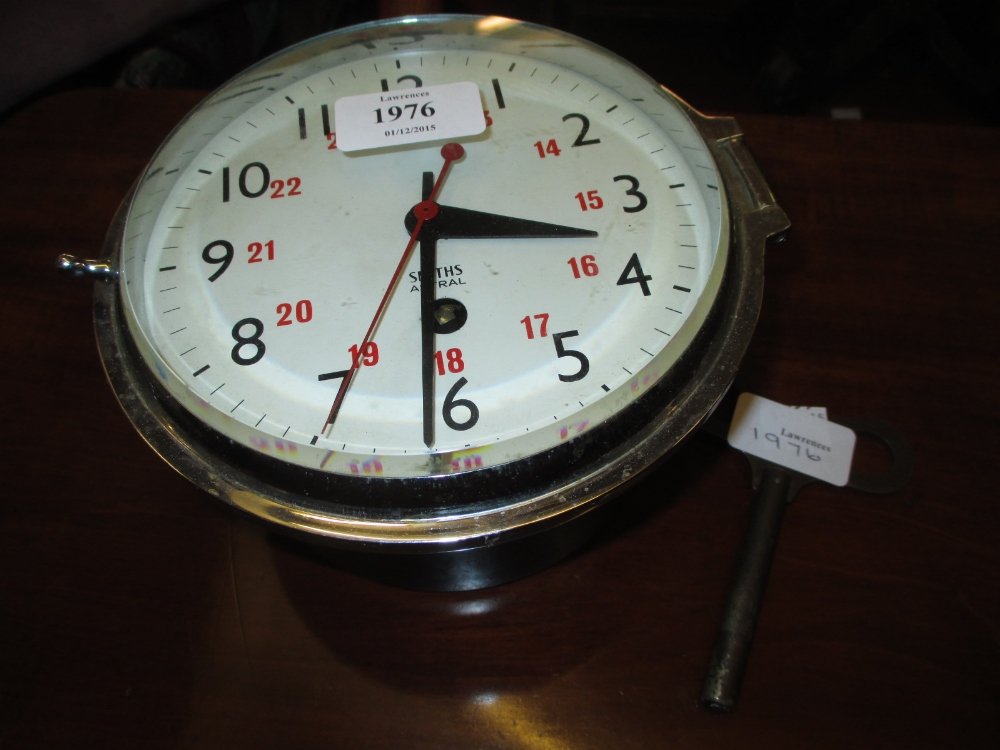 Smiths Astral single train clock the white dial with: Smiths Astral single train clock the white dial with Arabic numerals