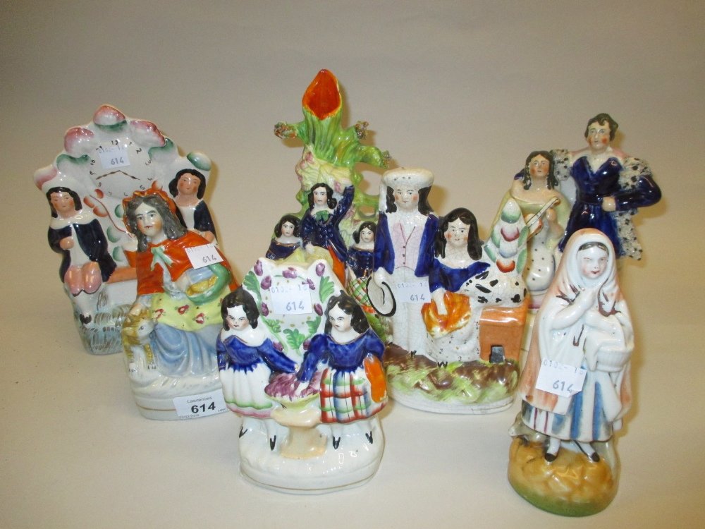Collection of six various 19th Century Staffordshire (1 of 1)