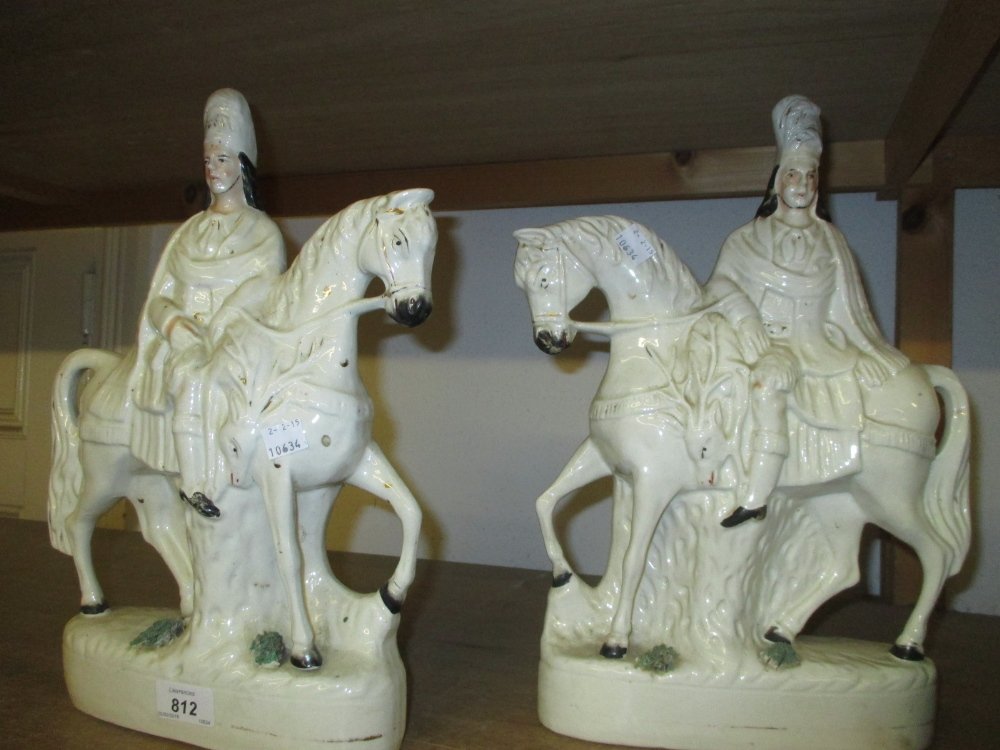 Pair of large 19th Century Staffordshire flatback (1 of 1)