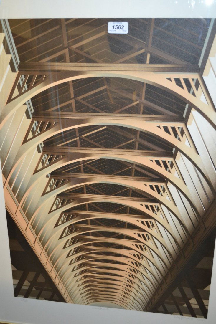 Ben Johnson, Limited Edition lithograph, No. 26 of 100,: Ben Johnson, Limited Edition lithograph, No. 26 of 100, titled ' Smithfield ', signed and dated 1982 in pencil, 19ins x 26ins