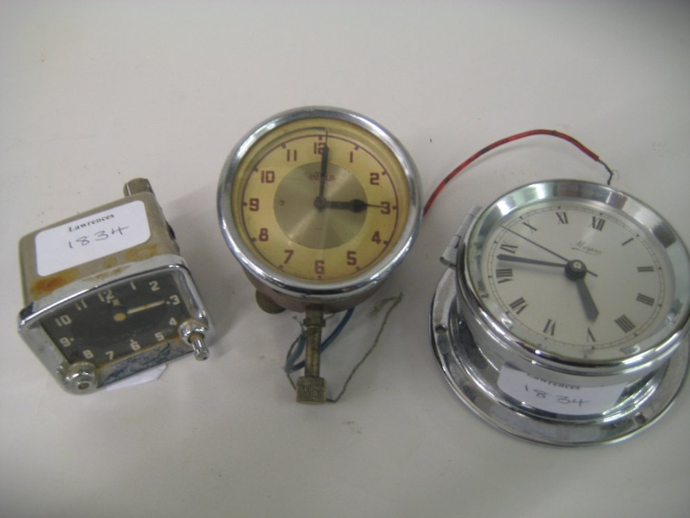 Jaeger circular car clock with Arabic numerals, square (1 of 1)