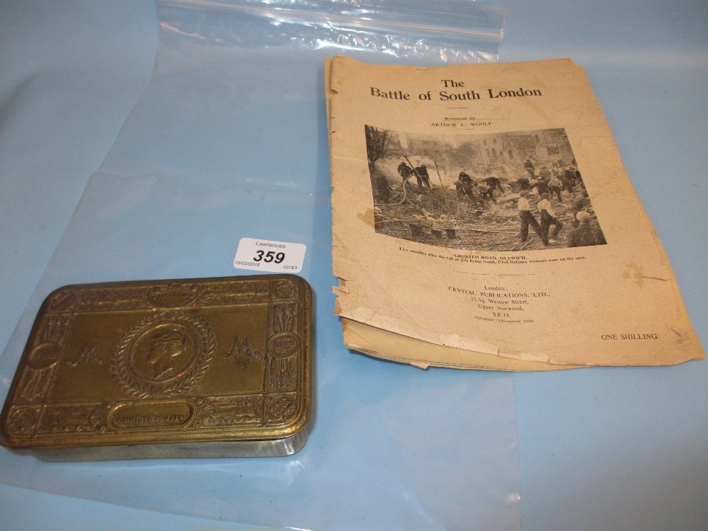 World War I brass Christmas box together with a World (1 of 1)