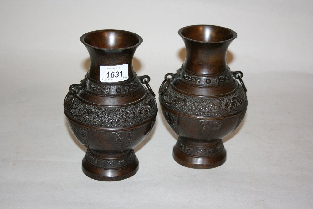 Pair of early 20th Century Chinese bronze baluster form (1 of 1)