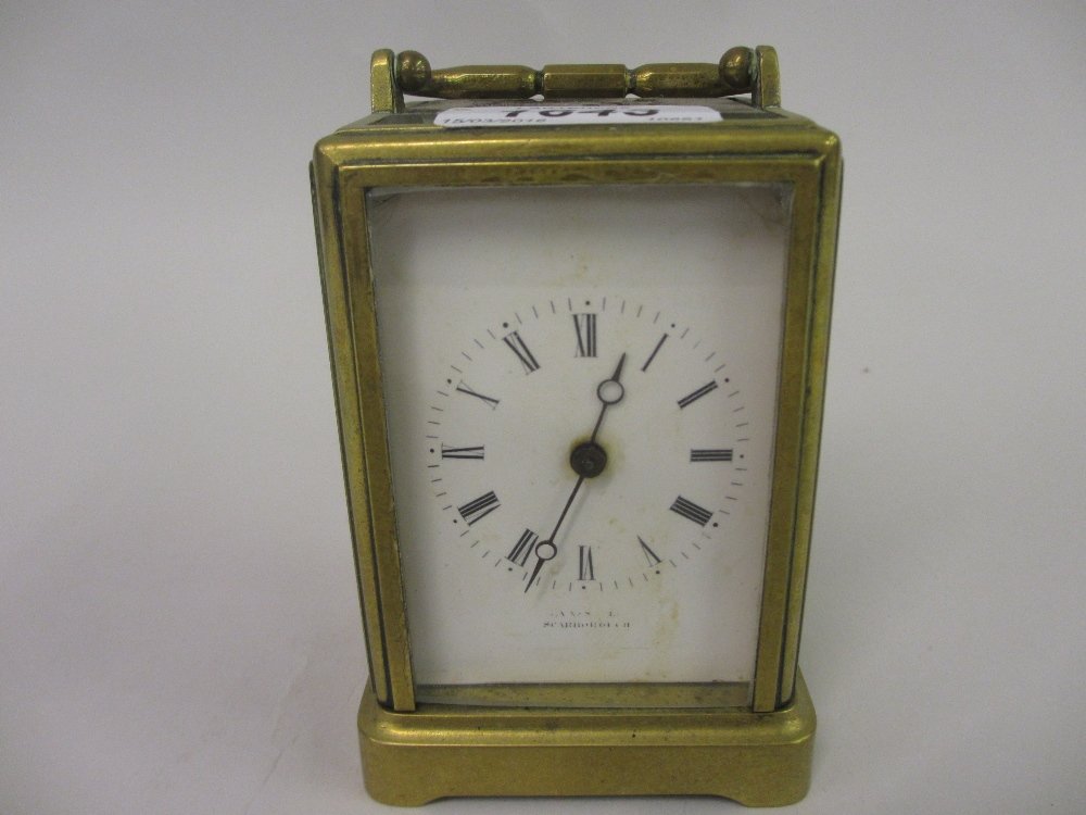 Small brass cased carriage clock (a/f) (1 of 3)