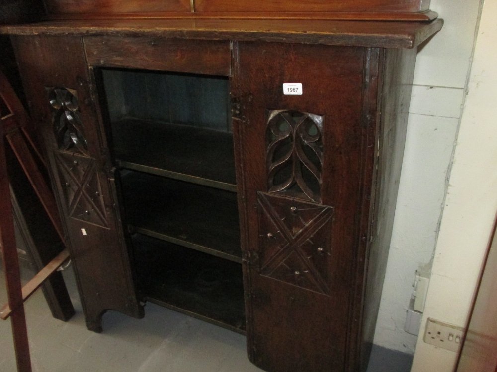 Oak side cabinet reconstructed using 16th and 17th (1 of 1)