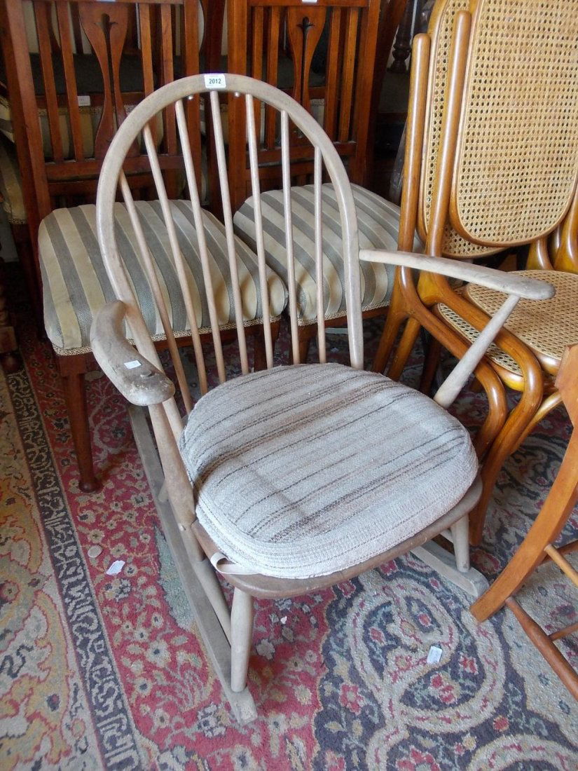 Ercol rocking chair in light ash colour (a/f): Ercol rocking chair in light ash colour (a/f)