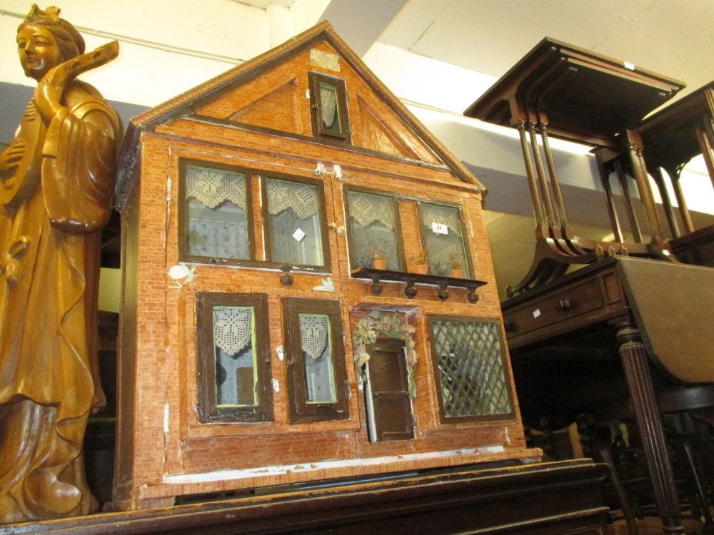 Large early 20th Century dolls house (a/f), 38ins high, (1 of 1)