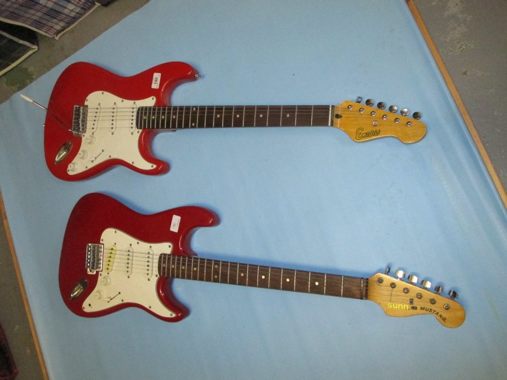 Encore Stratocaster type electric guitar and a similar (1 of 1)