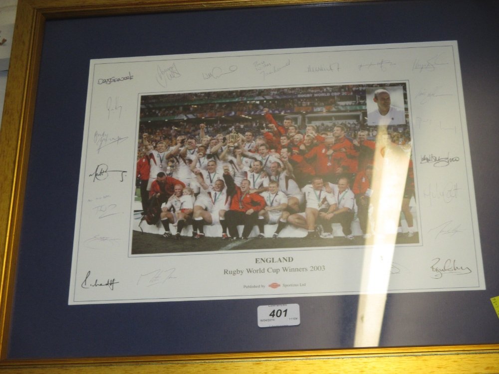 Signed photograph of the 2003 England Rugby World Cup (1 of 1)
