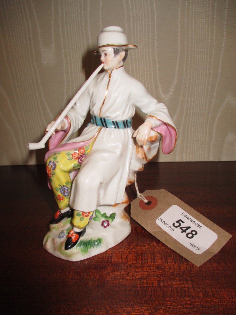 20th Century Meissen figure of a seated oriental (1 of 1)
