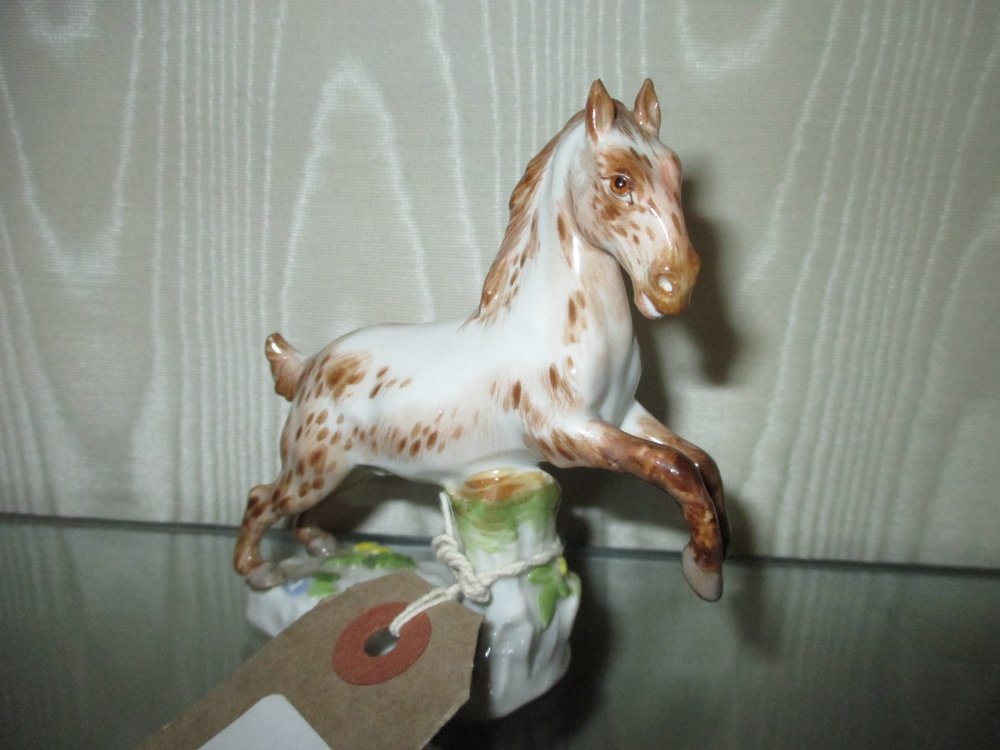 20th Century Meissen figure of a leaping horse, 3.5ins (1 of 1)