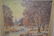 David Birch, oil on board, snow scene at Kingswood