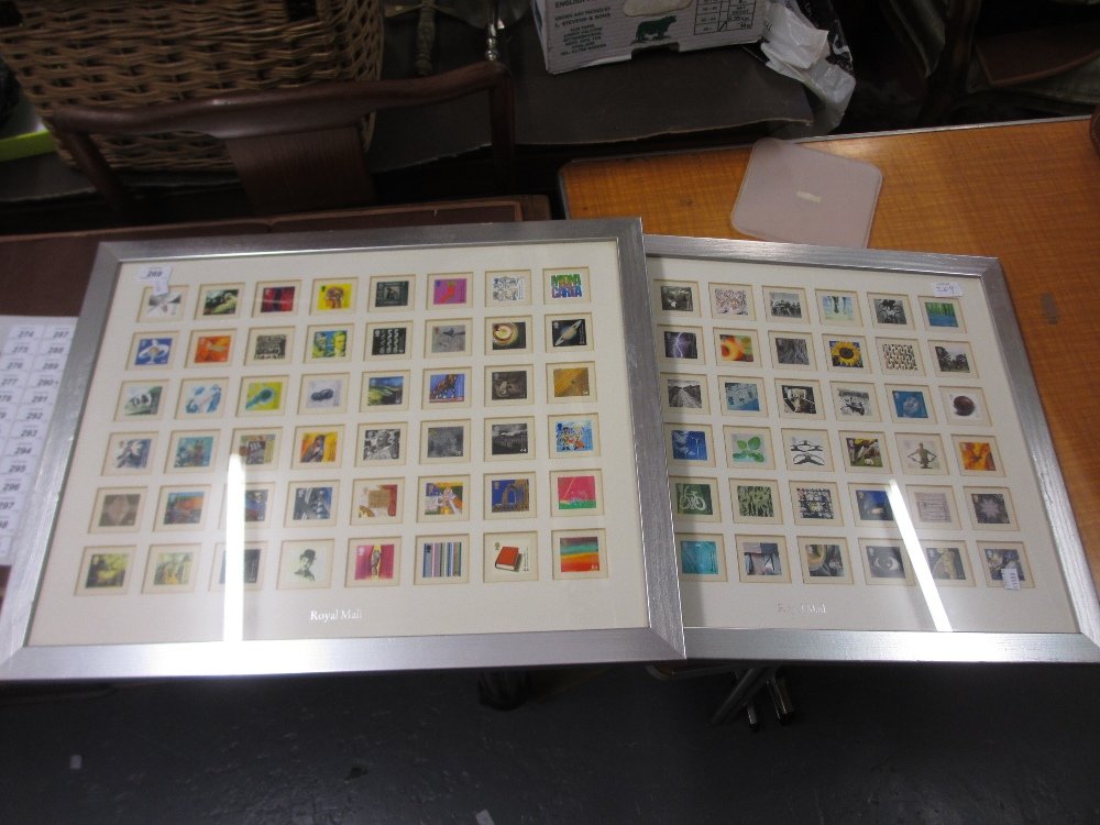 Two silver gilt framed sets of G.B. Millenium stamps (1 of 1)