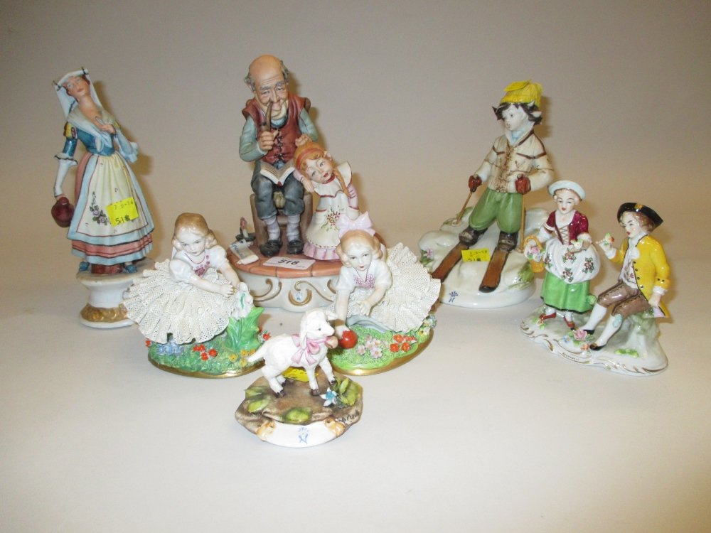 Capo di Monte figure of a grandfather and grandchild (1 of 1)