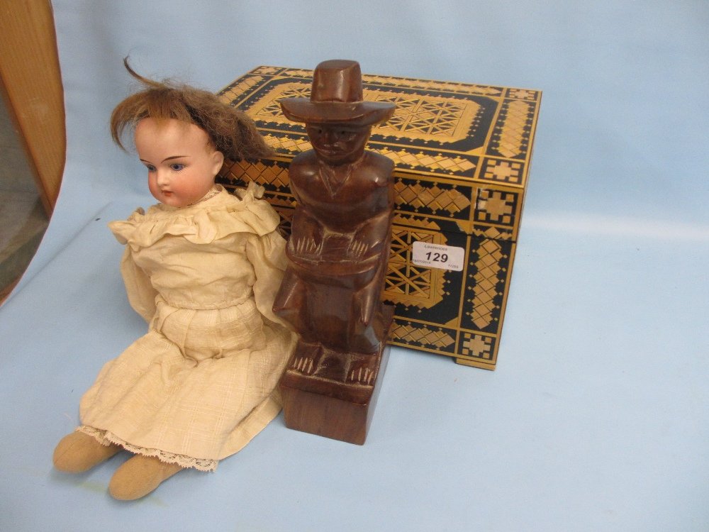 Small Armand Marseille bisque headed doll (a/f), a (1 of 1)