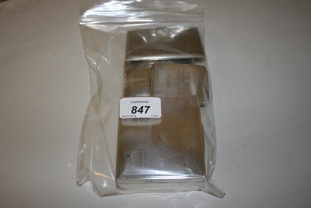 Silver cigarette box, a match case and two silver (1 of 1)