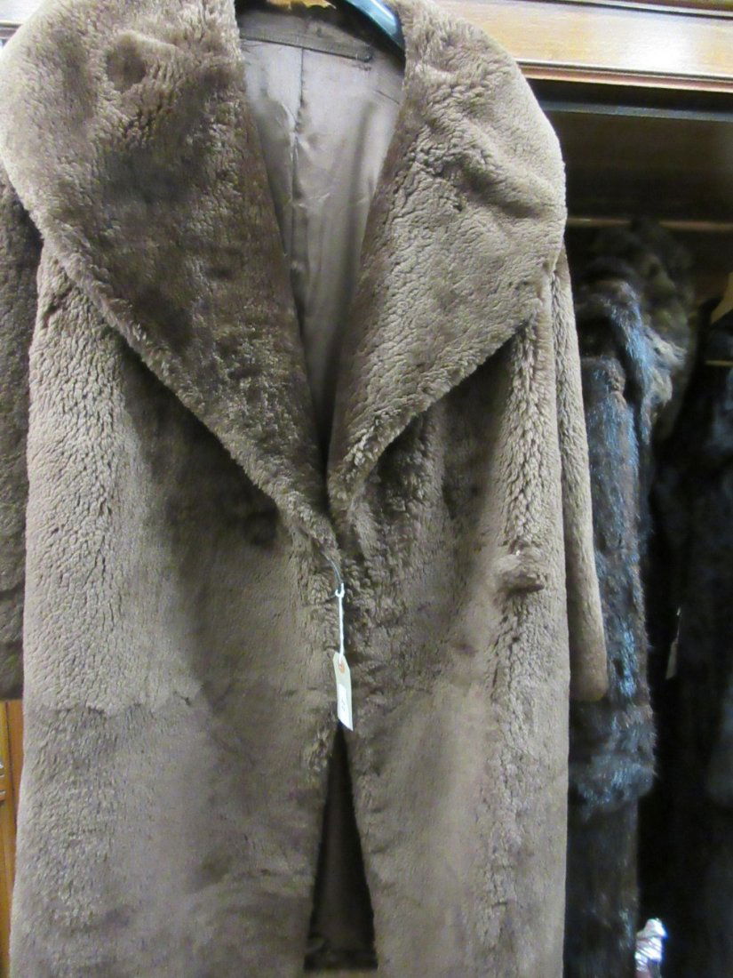 Ladies three quarter length brown fur coat together (1 of 1)