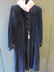 Ladies black velvet fur trimmed coat