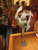 19th Century brown patinated bronze figure of Mercury,