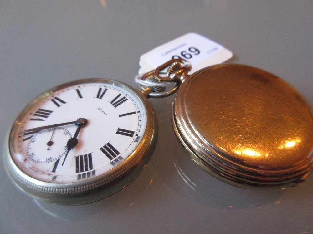 Elgin gold plated hunter pocket watch (a/f) together (1 of 3)