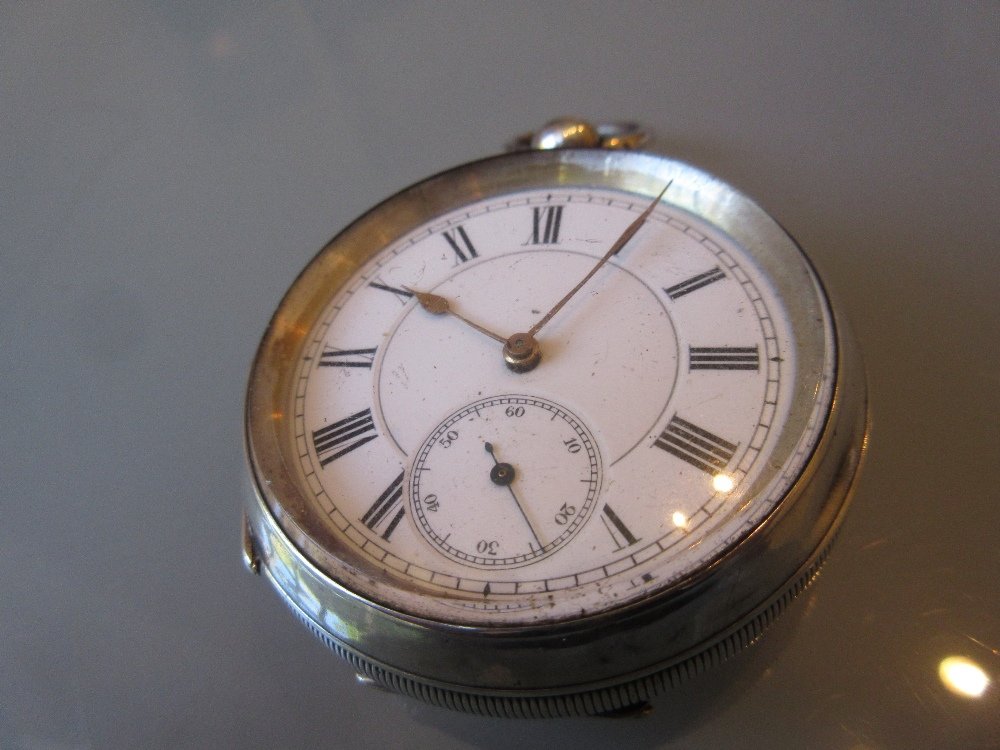 935 Continental silver cased pocket watch having (1 of 3)