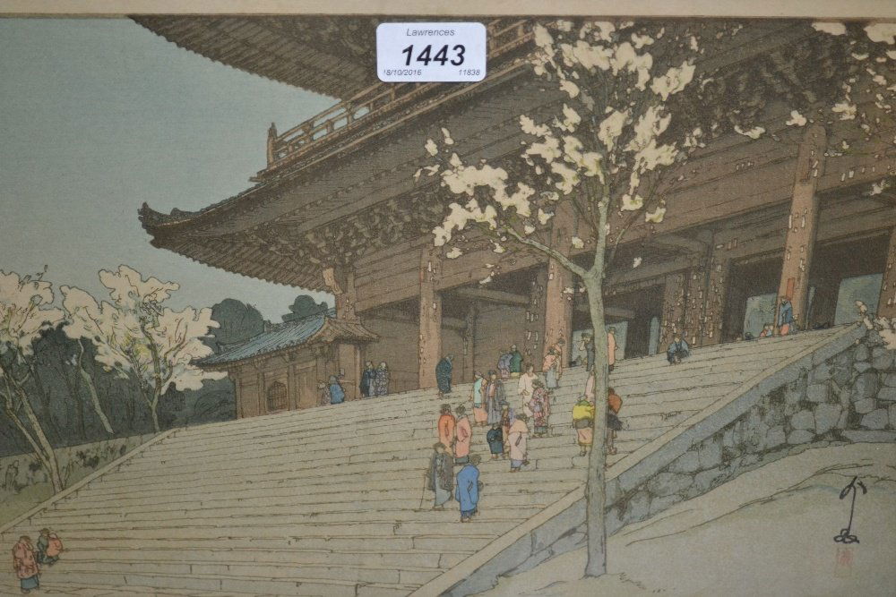 The Choin-in Temple Gate ukiyo-e mouse pad MADE IN JAPAN 6001 Yoshida Hiroshi