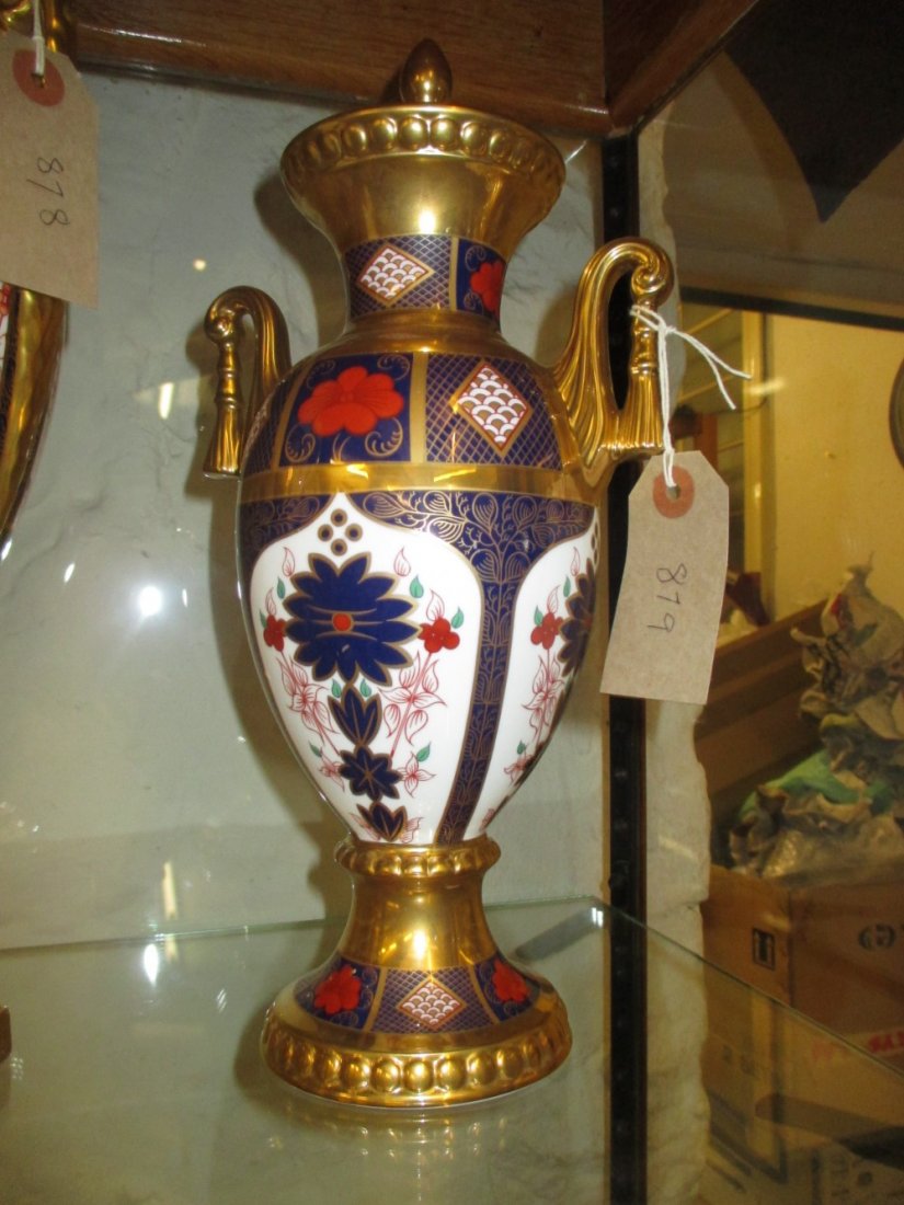 Pair of Royal Crown Derby Old Imari pattern two handled (1 of 4)