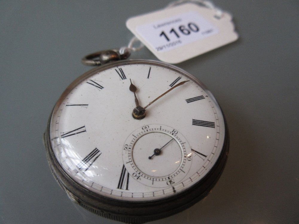 19th Century silver cased open face pocket watch, the (1 of 1)