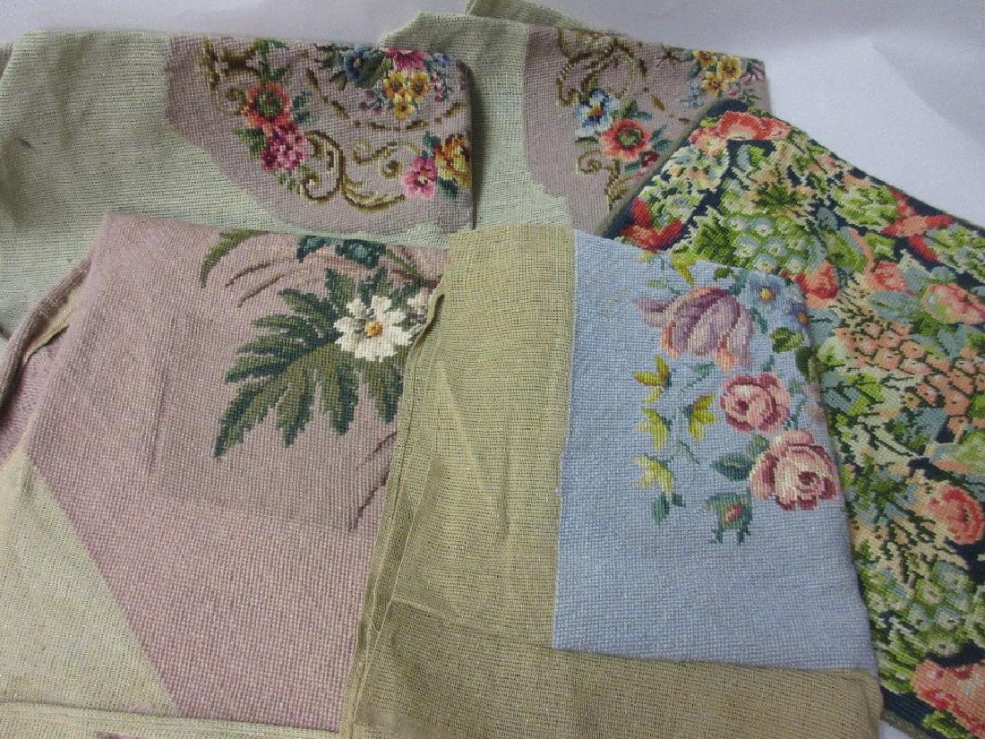 Group of five various needlepoint panels (1 of 1)