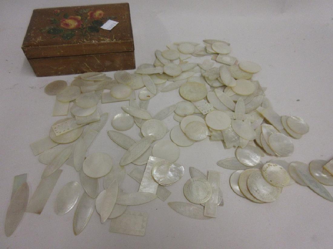 Lacquer box containing a collection of one hundred and (1 of 1)